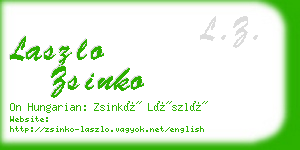 laszlo zsinko business card